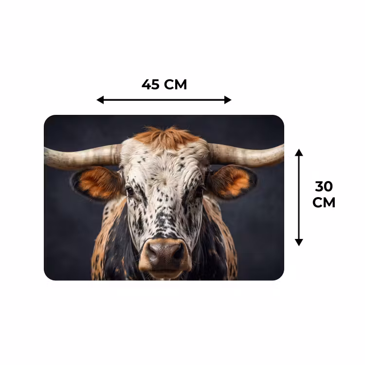 Tischset - 6 Stück - Taurus - Farbenfroh - Hörner — 3