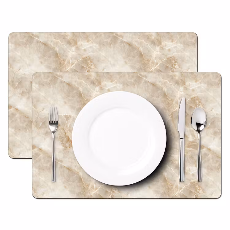 Tischset - 6 Stück - Hellbeige - Onyx - Dezent — 2