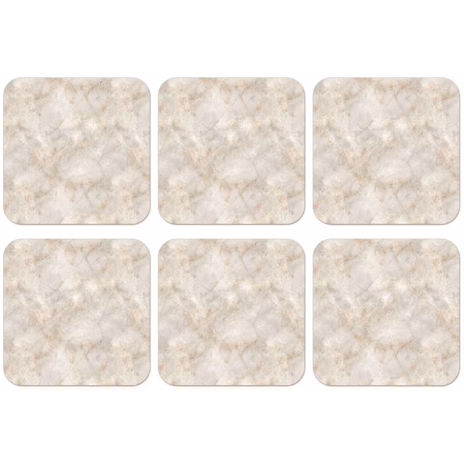 Untersetzer - Hellbeige - goldbraune Adern - Marmor — 1