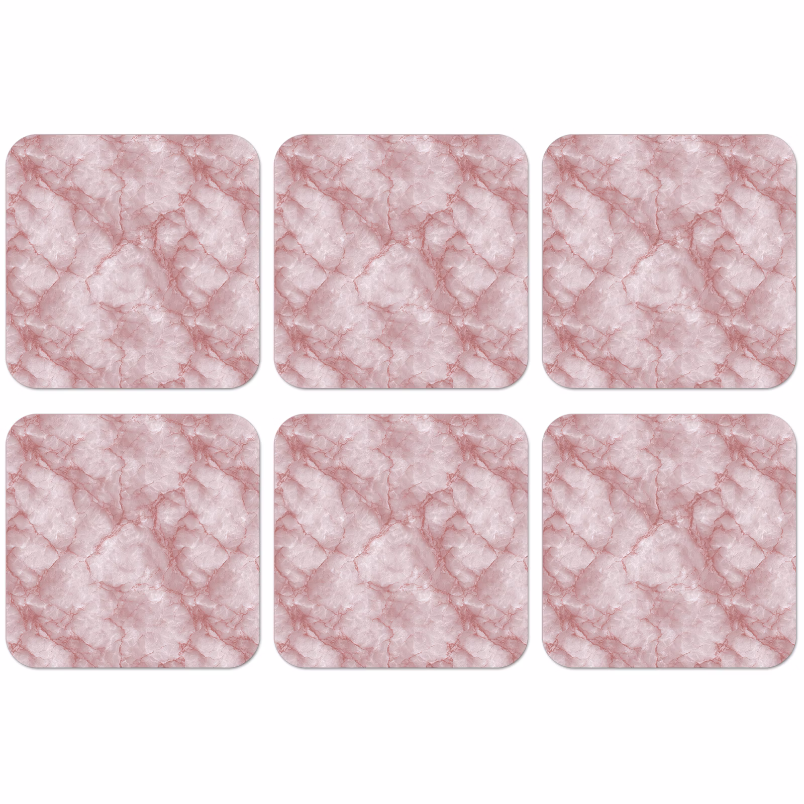 Untersetzer - Rosa - Quarzmarmor - Adern — 1