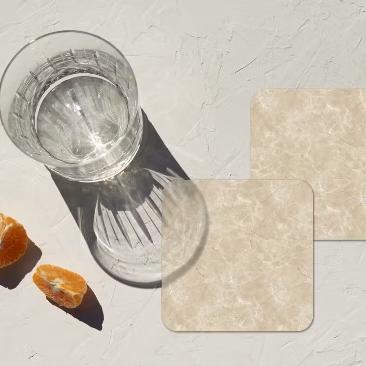 Untersetzer - Hellbeige - Marmor - Diffusionsäderung — 2