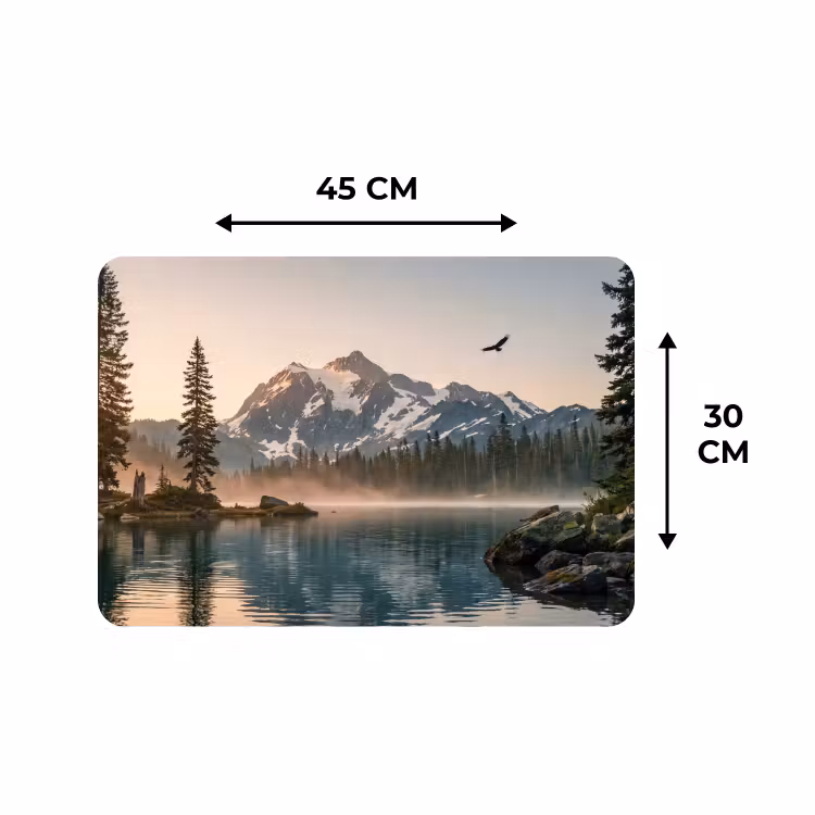 Tischset - 6 Stück - Berge - Wasser - Bäume — 3