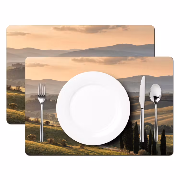 Tischset - 6 Stück - Toskana - Landschaft - Hügel — 2