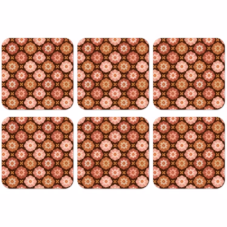 Untersetzer - Geometrisch - Blumig - Farbenfroh — 1