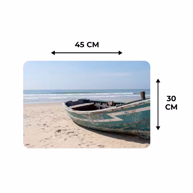 Tischset - 6 Stück - Boot - Sandstrand - Meer — 3