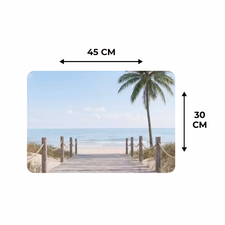 Tischset - 6 Stück - Palmen - Weg - Horizont — 3