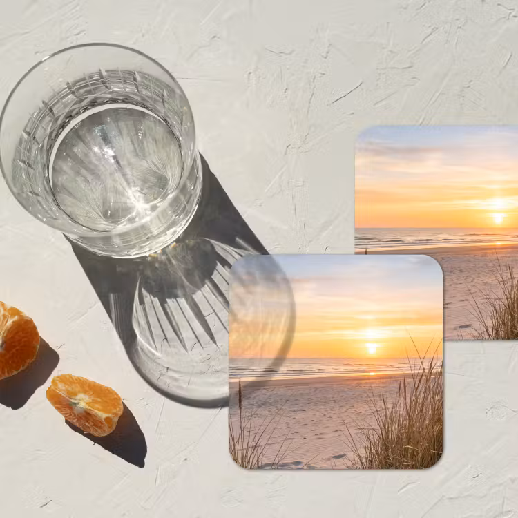 Untersetzer - Sonnenuntergang - Dünen - Meer — 2