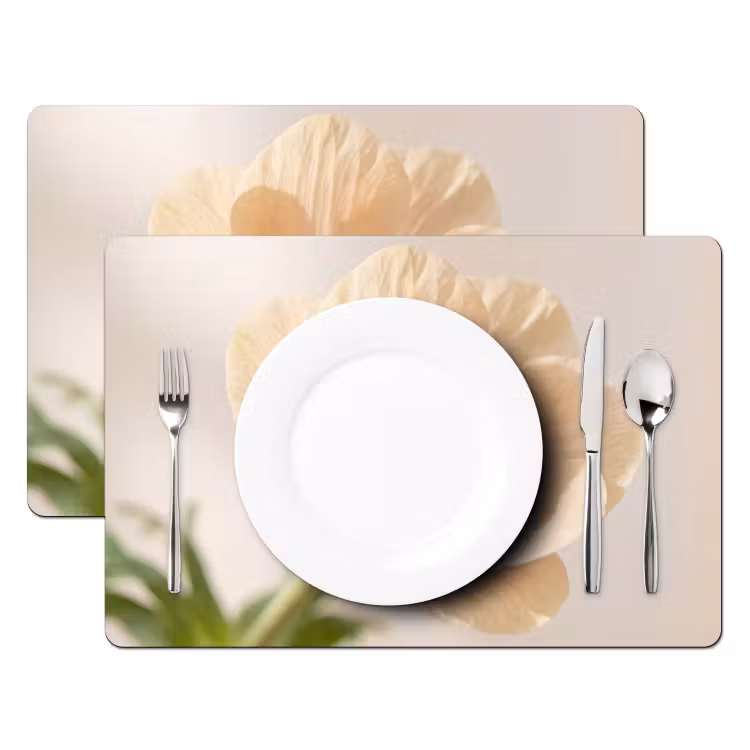 Tischset - 6 Stück - Blume - Minimalistisch - Grün — 2