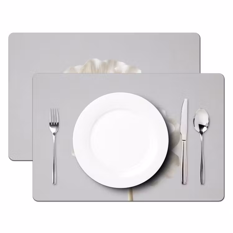Tischset - 6 Stück - Blume - Minimalistisch -Weiß — 2