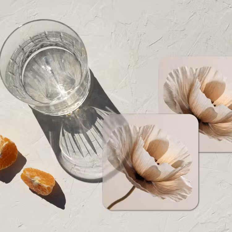 Untersetzer​ - Blume - Beige - Creme — 2