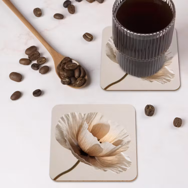 Untersetzer​ - Blume - Beige - Creme — 4
