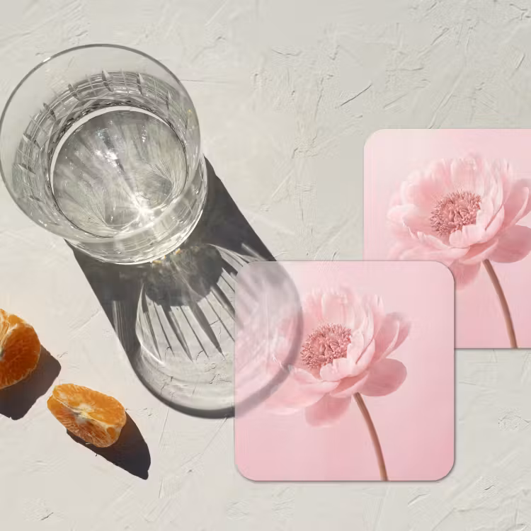 Untersetzer - Blume - Pfingstrose - Rosa — 2