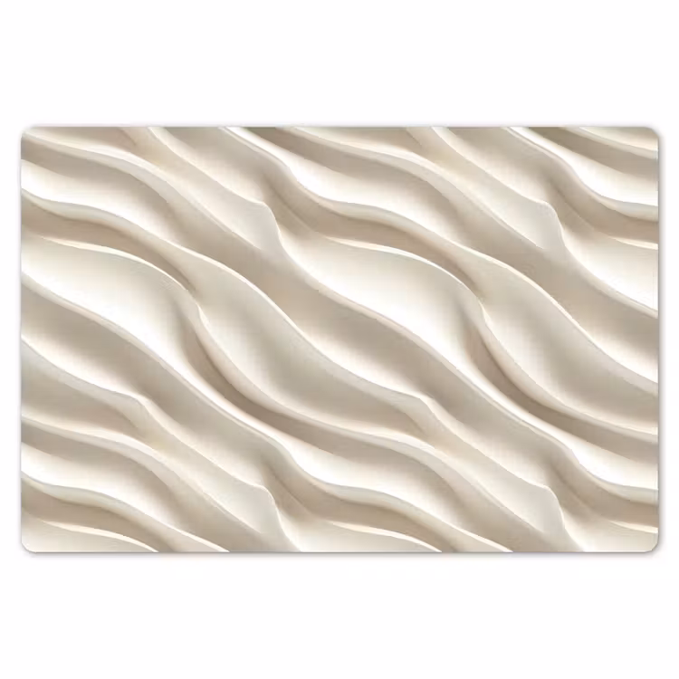 Tischset - 6 Stück - Diagonal - Wellen - Creme — 6