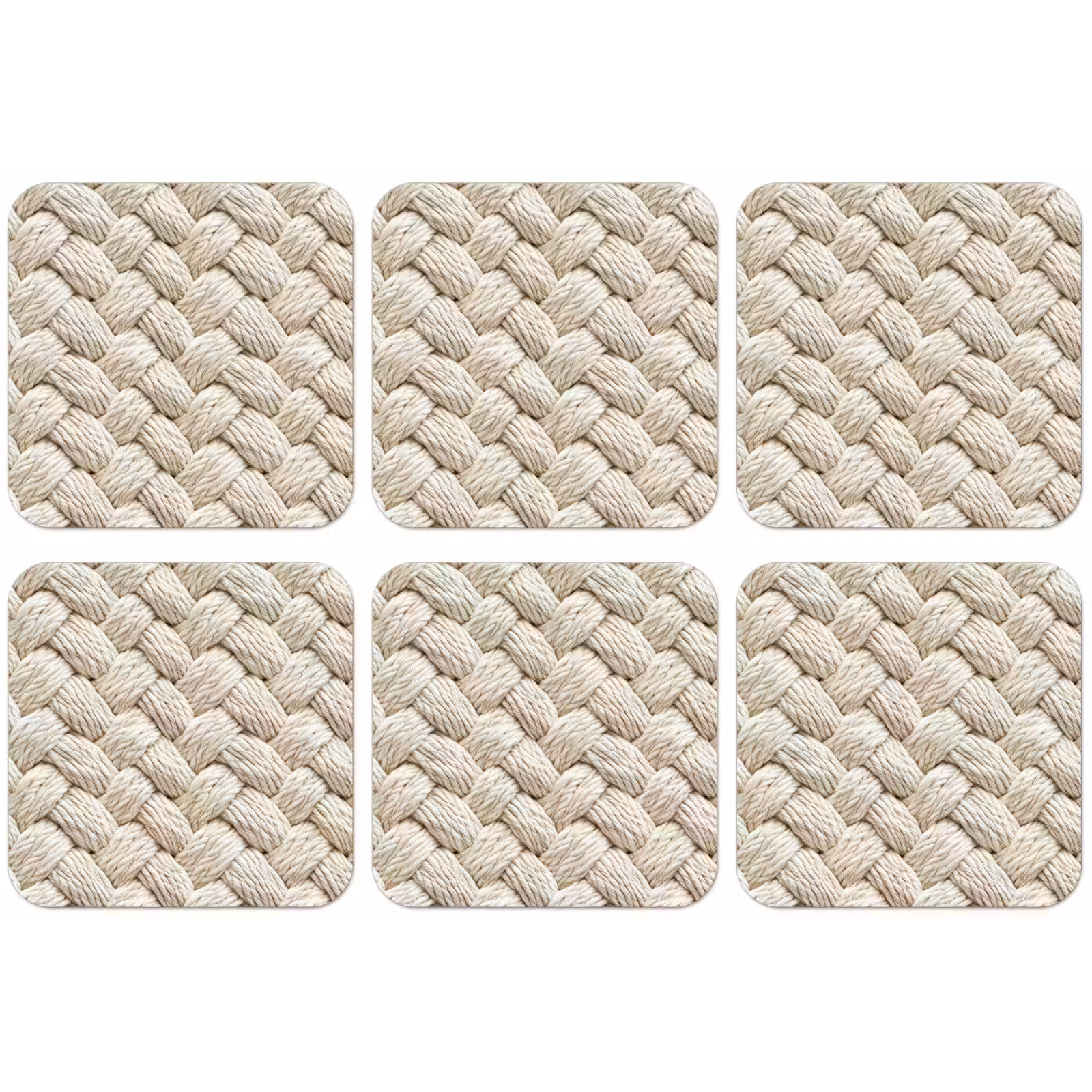 Untersetzer - Seil - Gestrickt - Beige — 1
