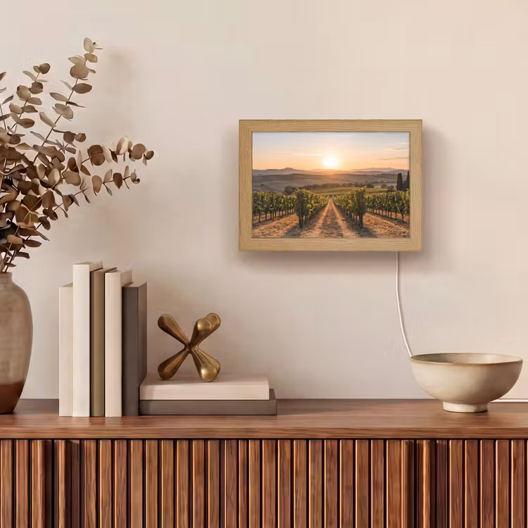 Lightbox - Wandleuchte - Weinberg - Sonnenuntergang - Landschaft — 4