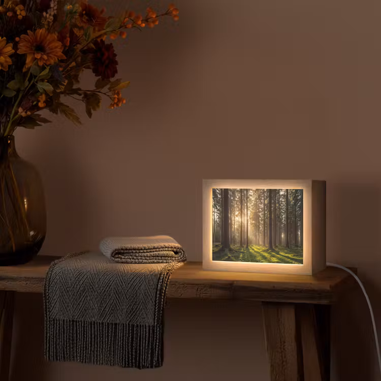 Lightbox - Wandleuchte - Wald - Gras - Sonnenlicht — 5