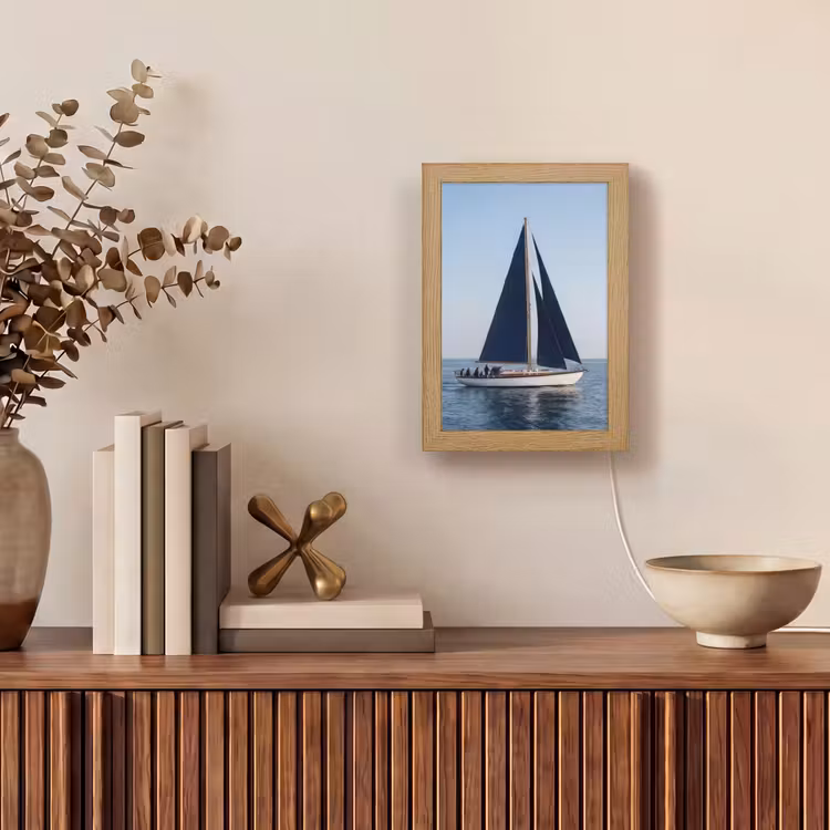Tischlampe - Segelboot - Meer - Blau — 4