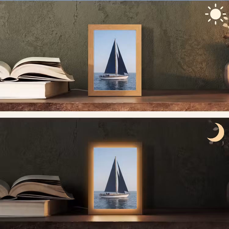 Tischlampe - Segelboot - Meer - Blau — 5