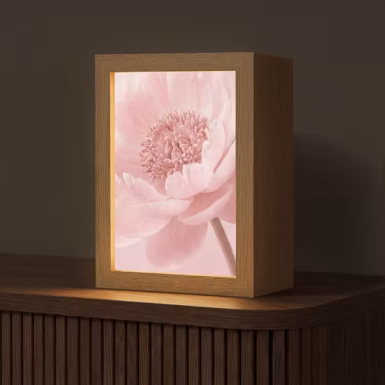Tischlampe - Blume - Pfingstrose - Rosa — 1