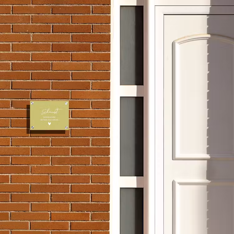 Namensschild Haustür Rechteck - Hellgrün - Ornamental — 3
