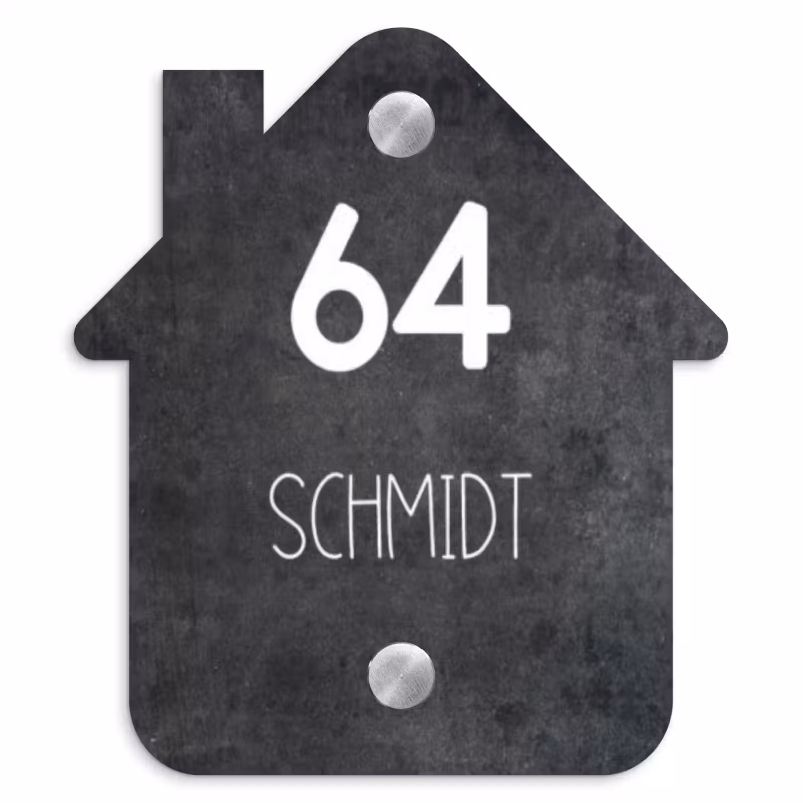 Namensschild Haustür Häuschen - Dunkler Stein - Modern — 1