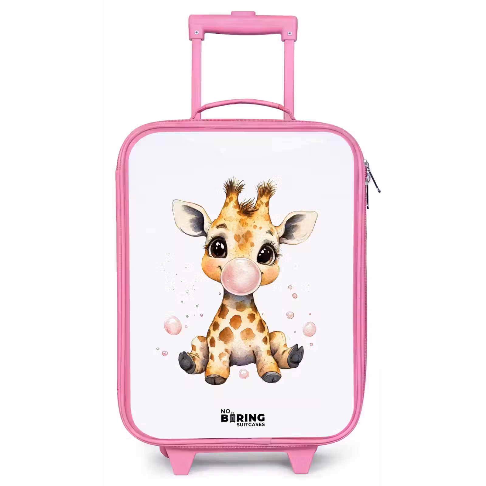 Kinderkoffer Rosa - Giraffe mit rosa Gummitier — 1