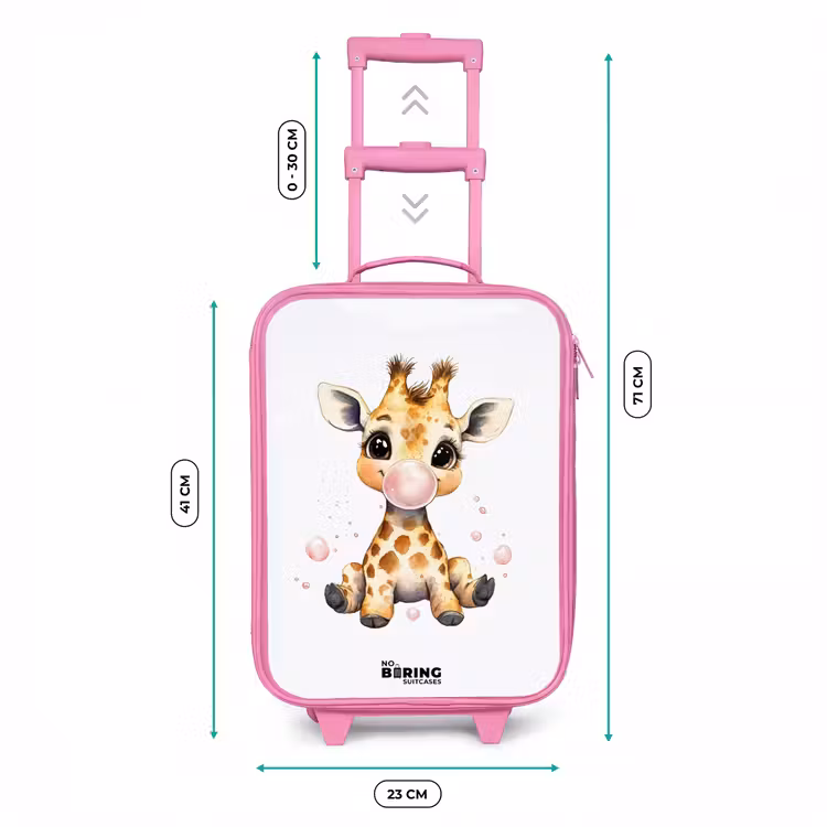 Kinderkoffer Rosa - Giraffe mit rosa Gummitier — 6