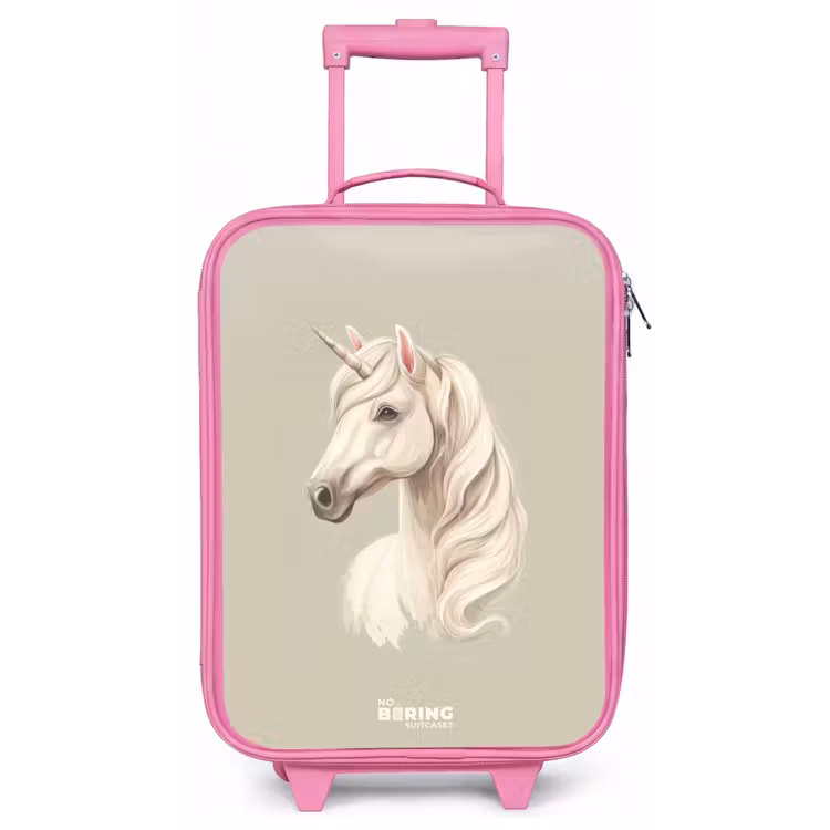 Kinderkoffer Rosa - Einhorn in neutralen Farben — 1