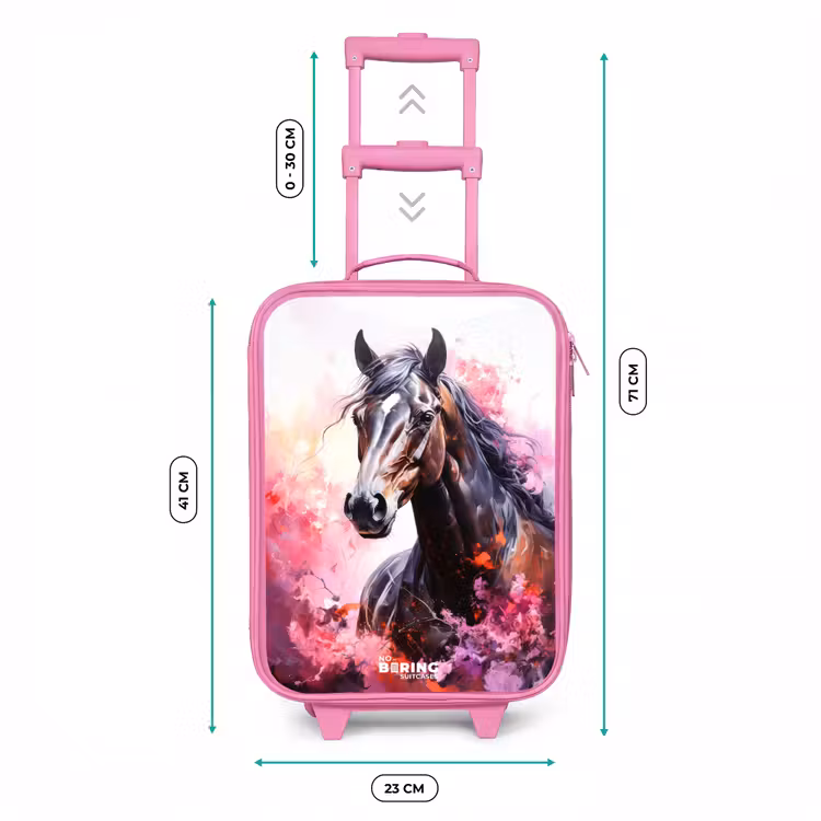 Kinderkoffer Rosa - Aquarell Pferd in Farbexplosion — 6