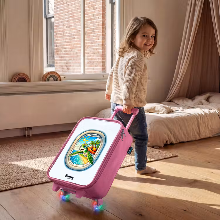Kinderkoffer Rosa - Schildkröte an einem tropischen Strand — 3