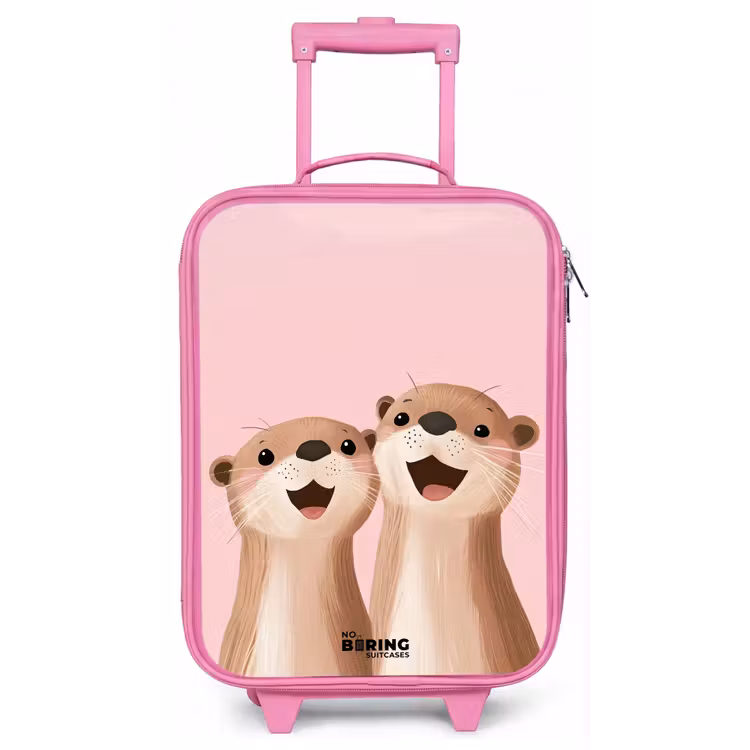Kinderkoffer Rosa - Otter - Lächeln - Rosa - Illustration — 1