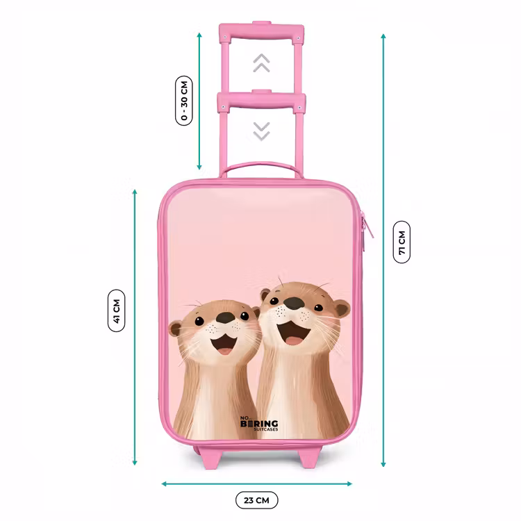 Kinderkoffer Rosa - Otter - Lächeln - Rosa - Illustration — 6