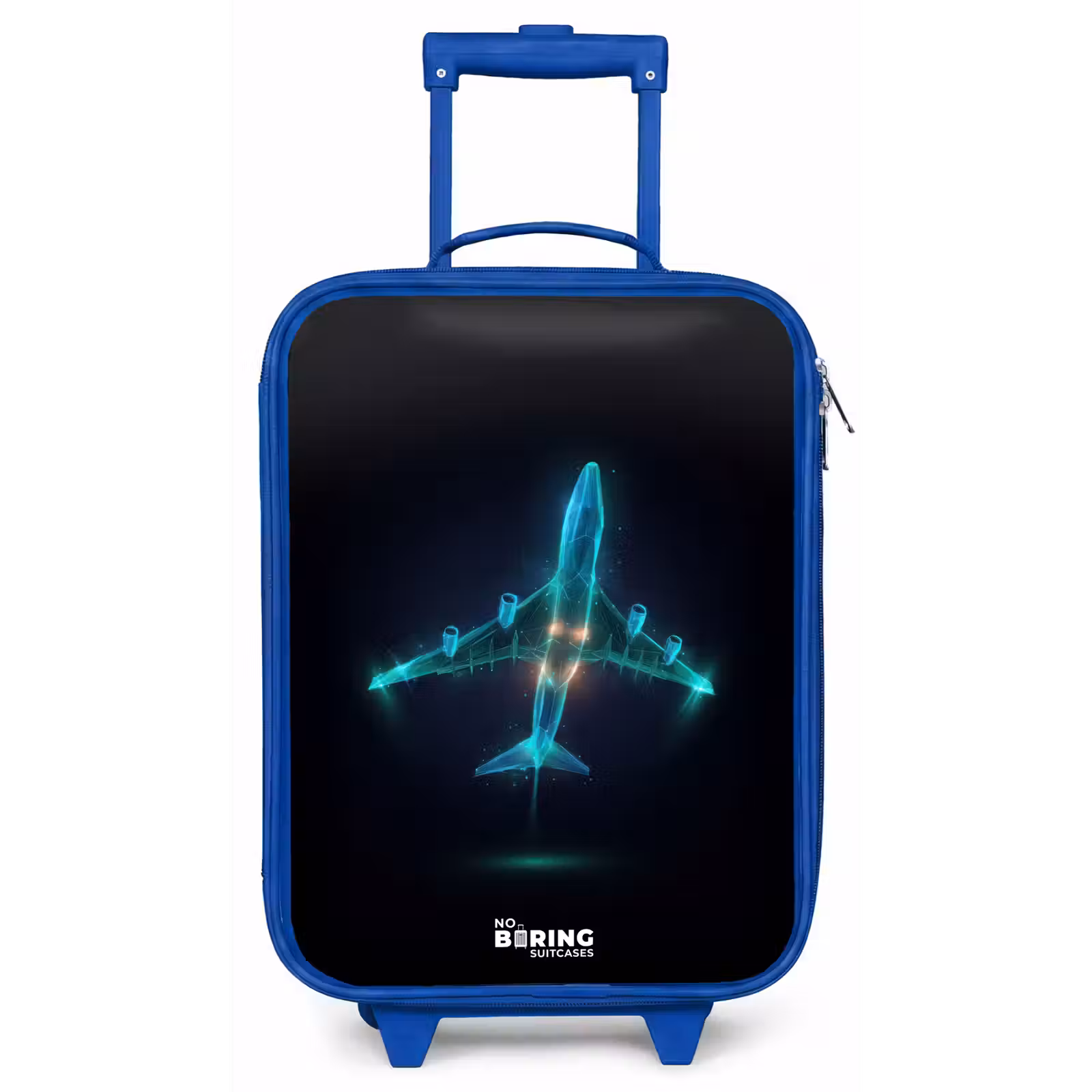 Kinderkoffer Blau - Leuchtendes Flugzeug — 1