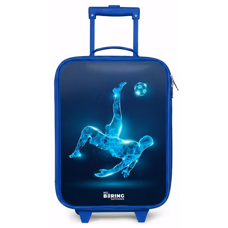 Kinderkoffer Blau - Omake in blauem Neon-Fußball — 1