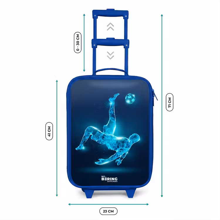 Kinderkoffer Blau - Omake in blauem Neon-Fußball — 6