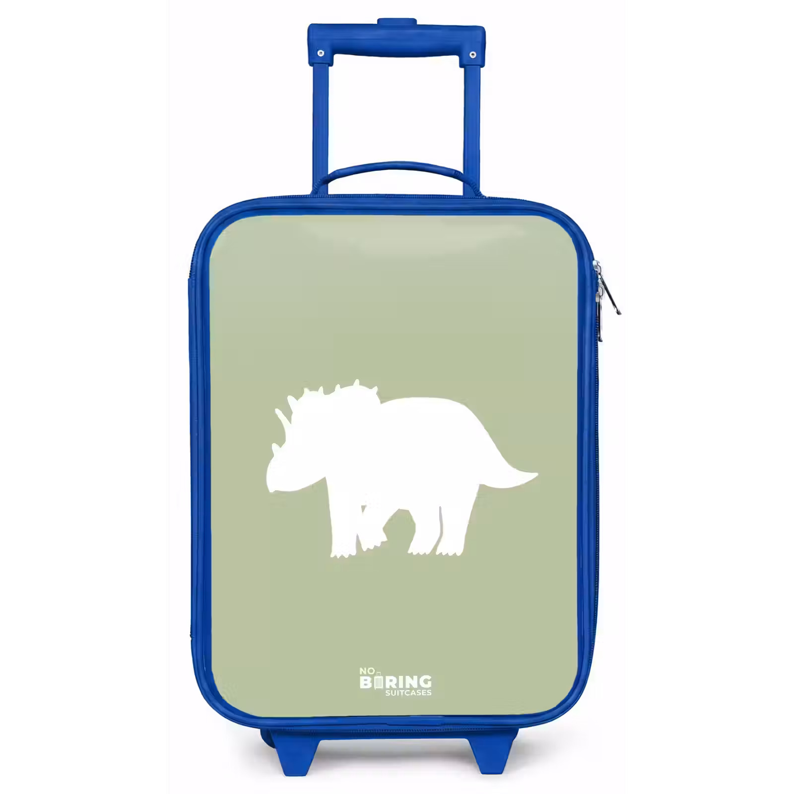 Kinderkoffer Blau - Grün mit Triceratops-Dino — 1