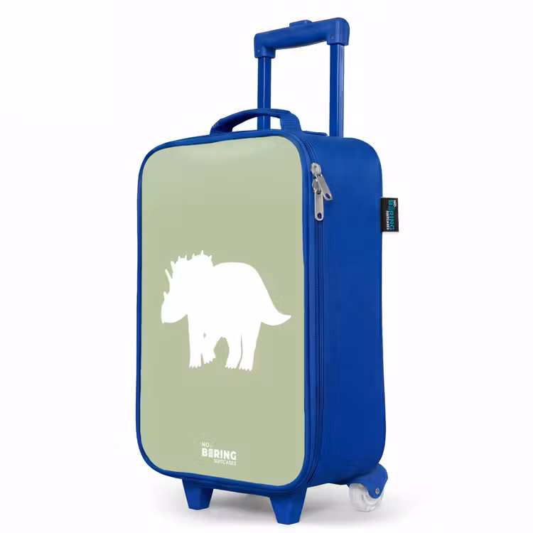 Kinderkoffer Blau - Grün mit Triceratops-Dino — 7
