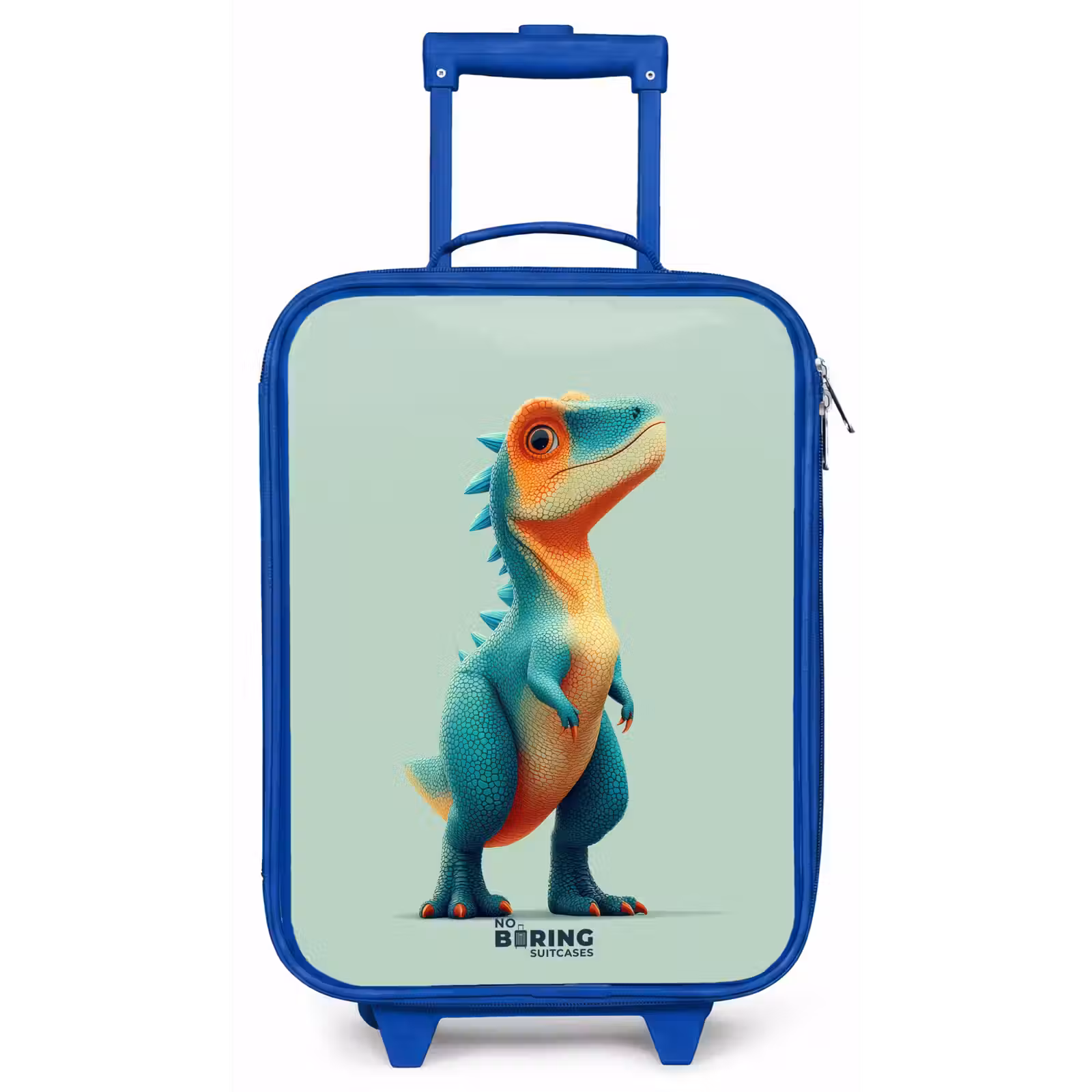 Kinderkoffer Blau - Robuster Dino mit großen Augen — 1