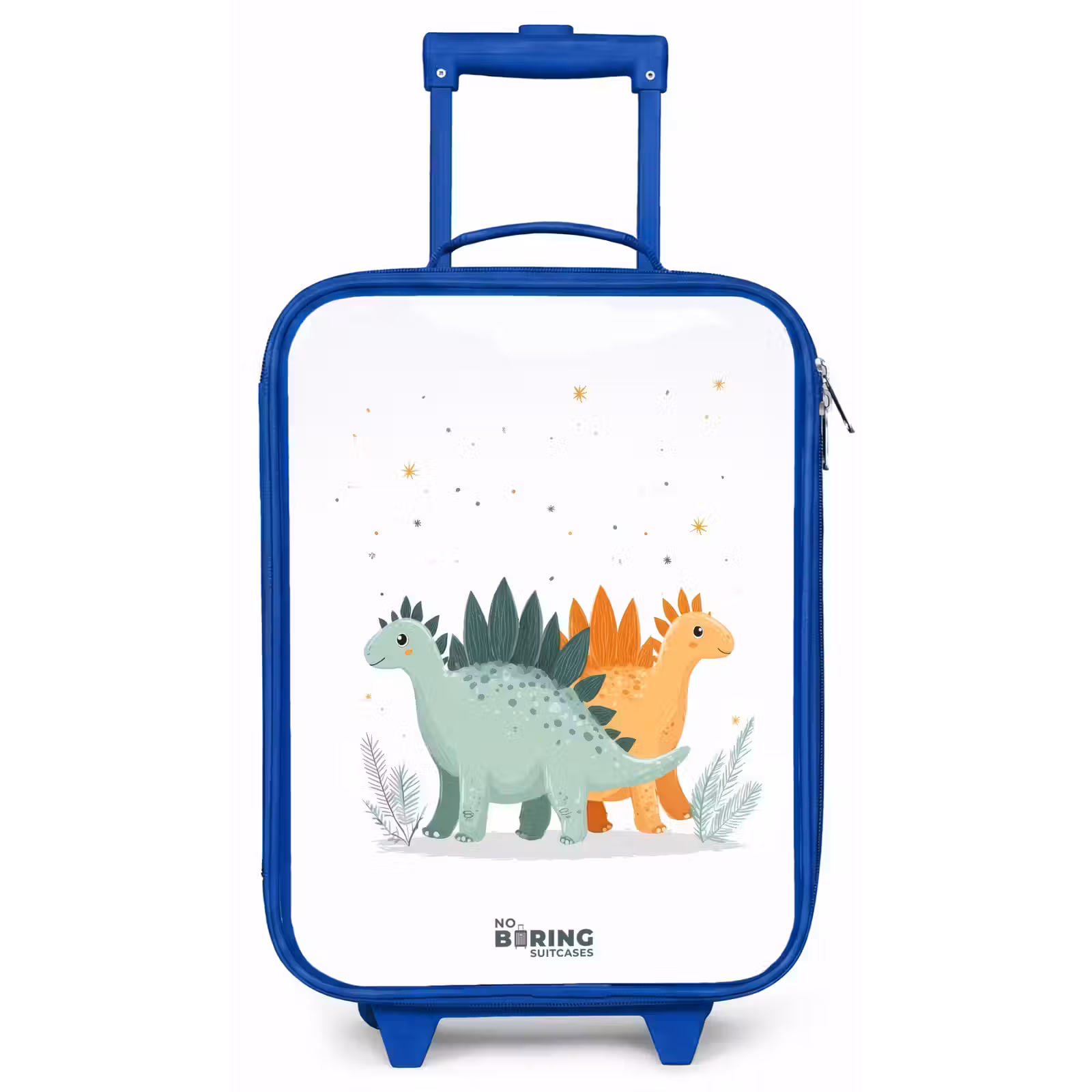 Kinderkoffer Blau - Stegosaurus-Duo unter Sternenhimmel — 1