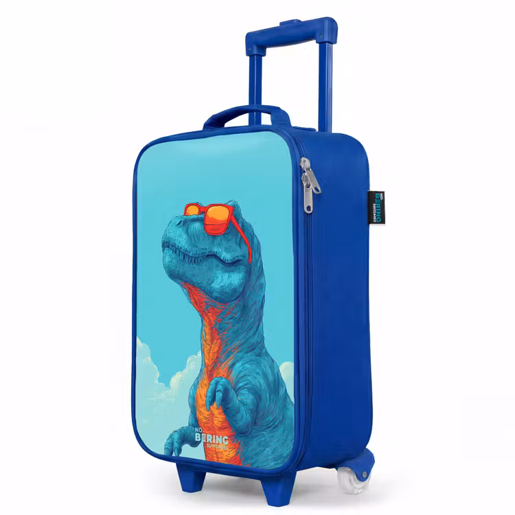 Kinderkoffer Blau - Dino mit Sonnenbrille — 7