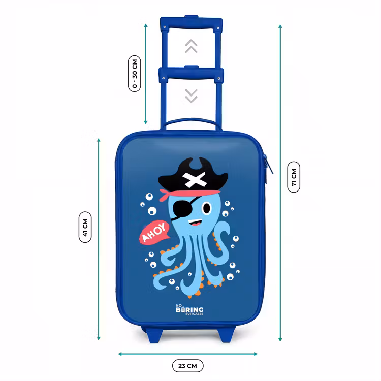 Kinderkoffer Blau - Piratenkrake mit Hut — 6