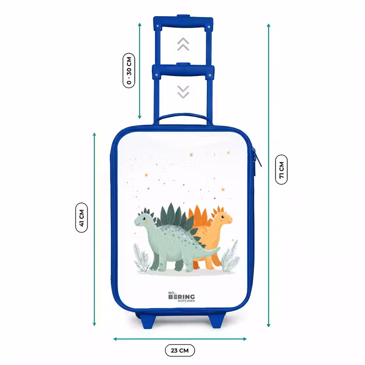 Kinderkoffer Blau - Stegosaurus-Duo unter Sternenhimmel — 6
