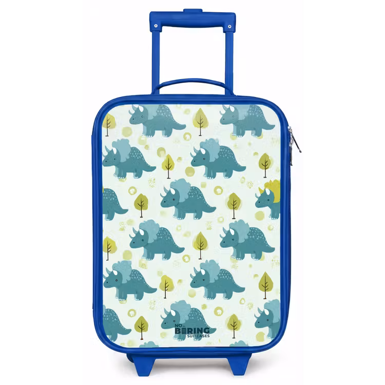 Kinderkoffer Blau - Triceratops zwischen Bäumen — 1