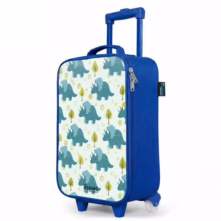 Kinderkoffer Blau - Triceratops zwischen Bäumen — 7