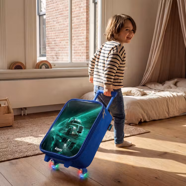 Kinderkoffer Blau - Lkw - Neon - Grün - Stadt — 3