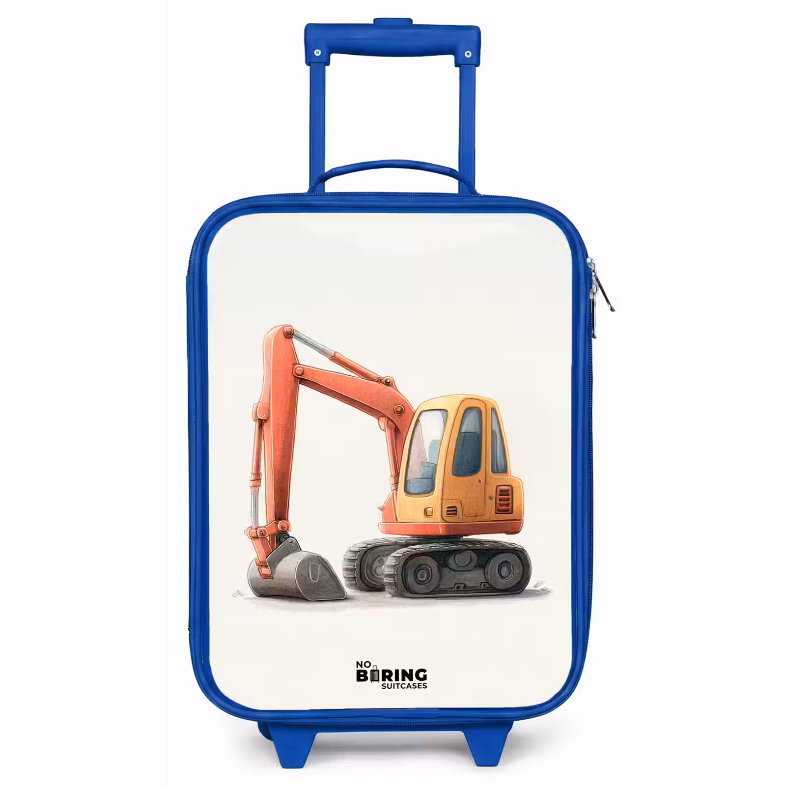 Kinderkoffer Blau - Bagger - Signiert - Orange — 1