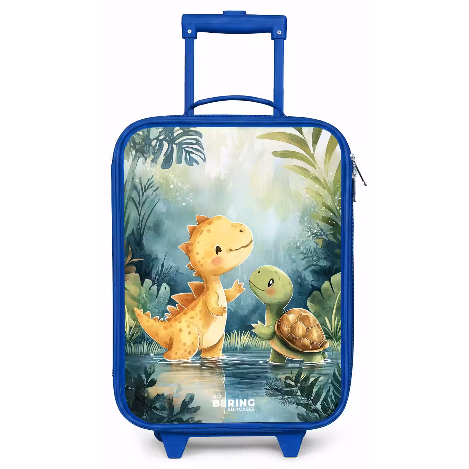 Kinderkoffer Blau - Dino - Schildkröte - Dschungel — 1