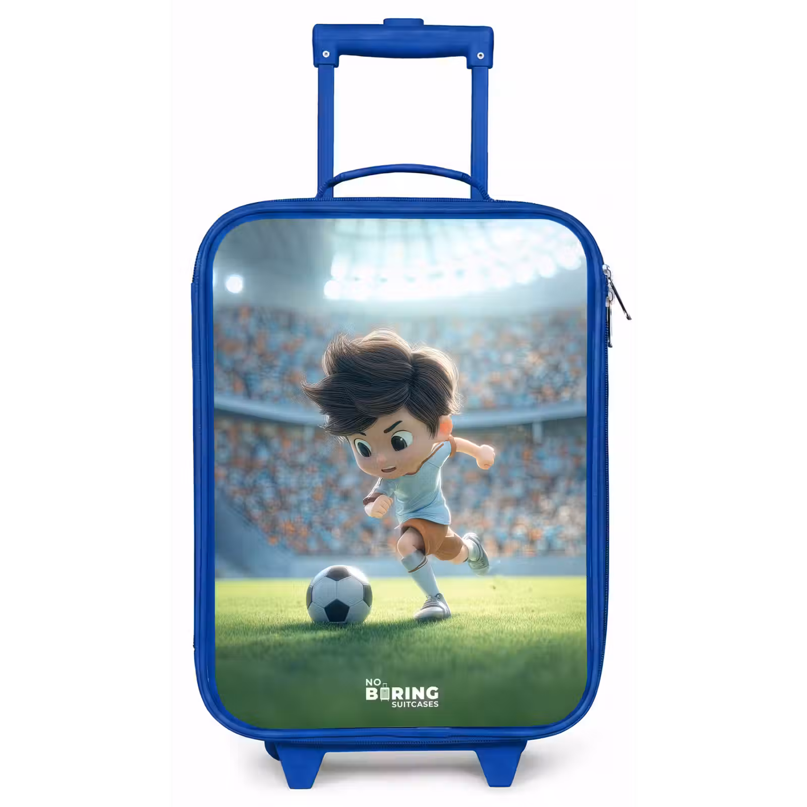 Kinderkoffer Blau - Junge - Fußball - Stadion - Sonnenlicht — 1
