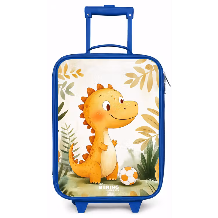 Kinderkoffer Blau - Dino - Fußball - Orange — 1
