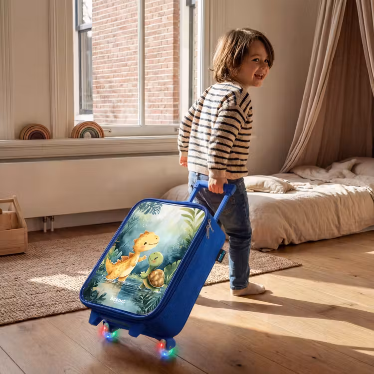 Kinderkoffer Blau - Dino - Schildkröte - Dschungel — 3